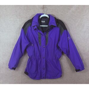 Vintage Roffe Ski Parka Jacket Womens Sz 12 Purple Ultrex‎ Fleece Lining Pockets